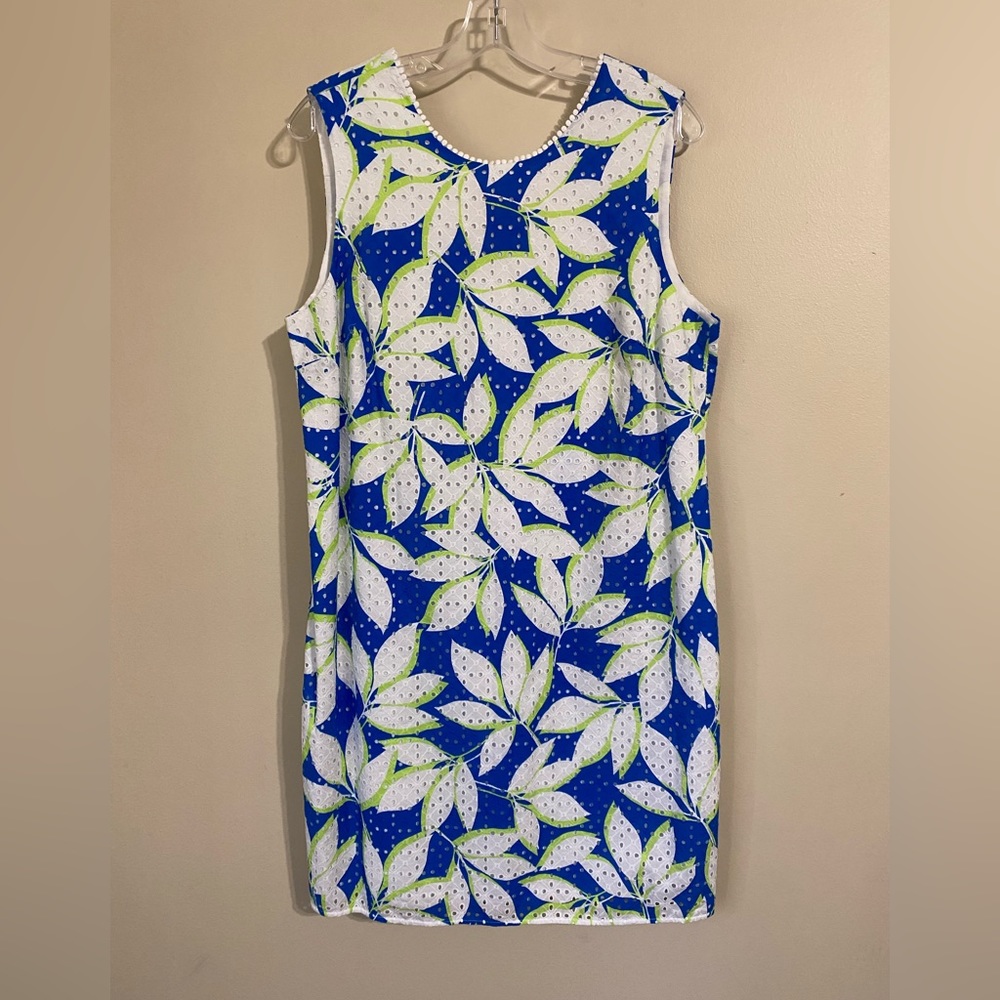 New Draper James Printed Eyelet Shift Dress 12